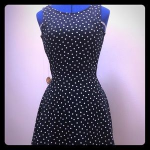 Black dress with white Polka dots small